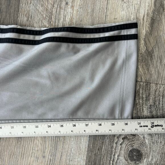 Vintage Y2K Adidas Gray Black 3 Striped Mens L‎ Break Away Track Pants Tear Away - Picture 9 of 13